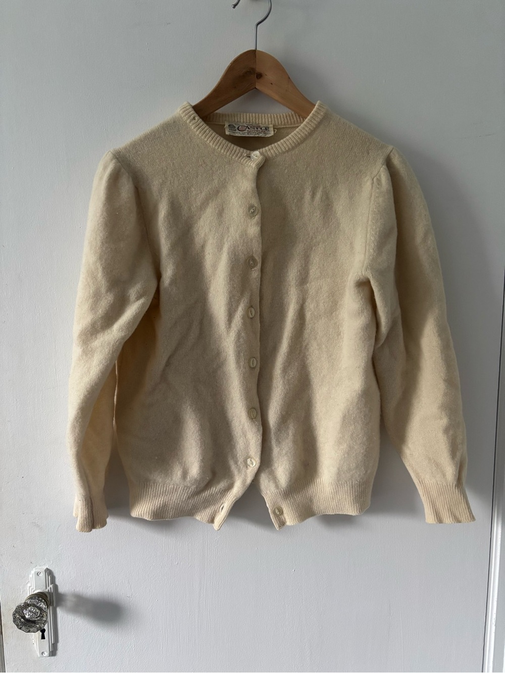 Cream wool cardigan
